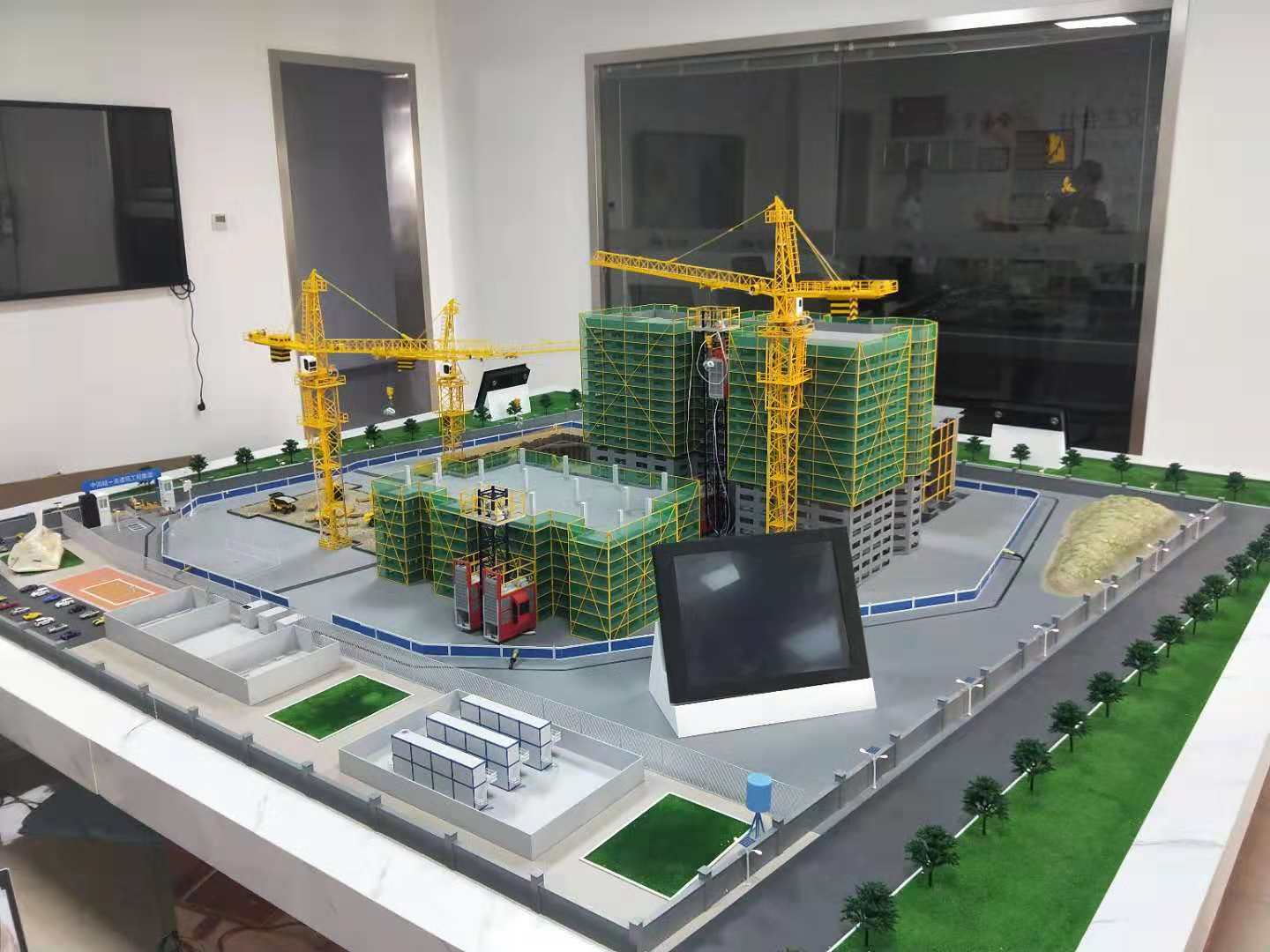 平南县建筑施工场景模型